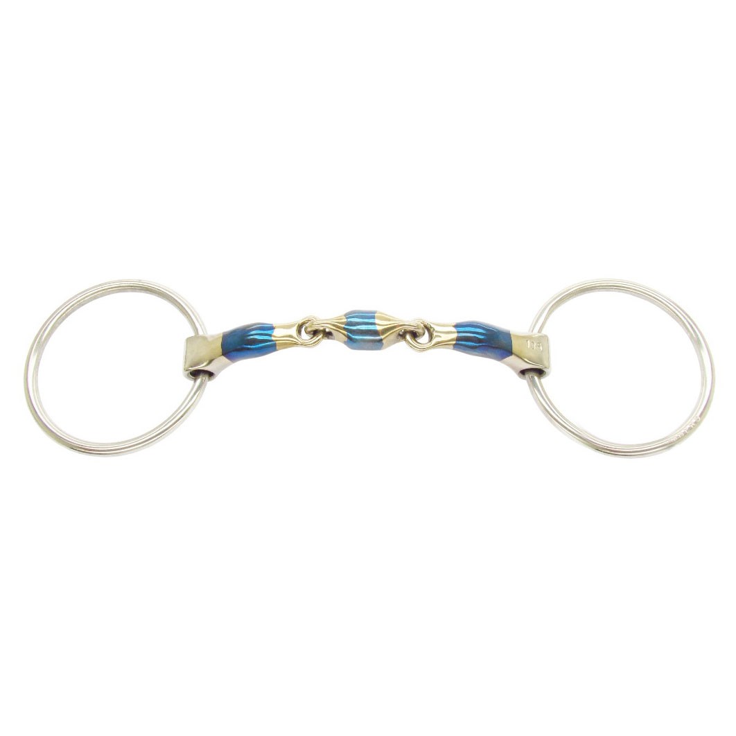 Bombers Blue Loose Ring Snaffle 