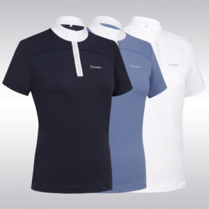 Samshield Ladies Jeanne competition shirt in black, sky blue and white