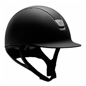 Black Samshield Shadowmatt Helmet with titanium trim