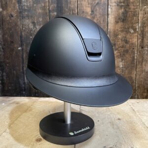 Black synthetic leather Samshield Dark Line Miss Shield Shadowmatt Helmet