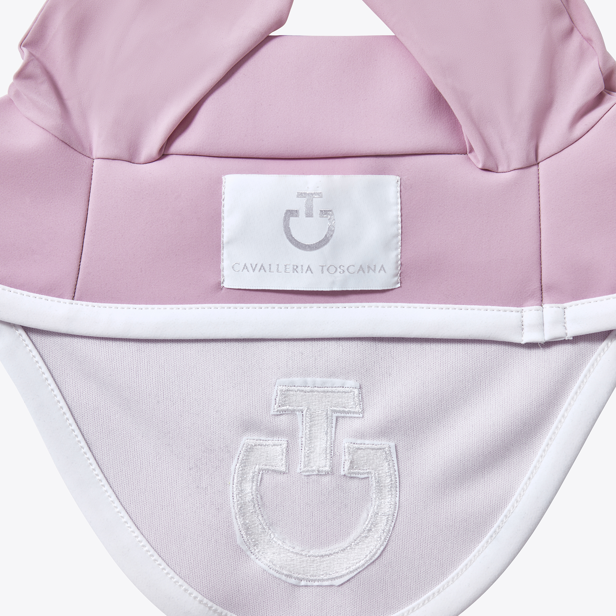 CT Lightweight Jersey Stripe Ear Net - Pale Mauve - Image 2