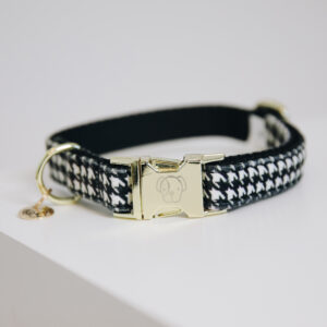 Kentucky Dog Collar Pied-de-Poule - Black