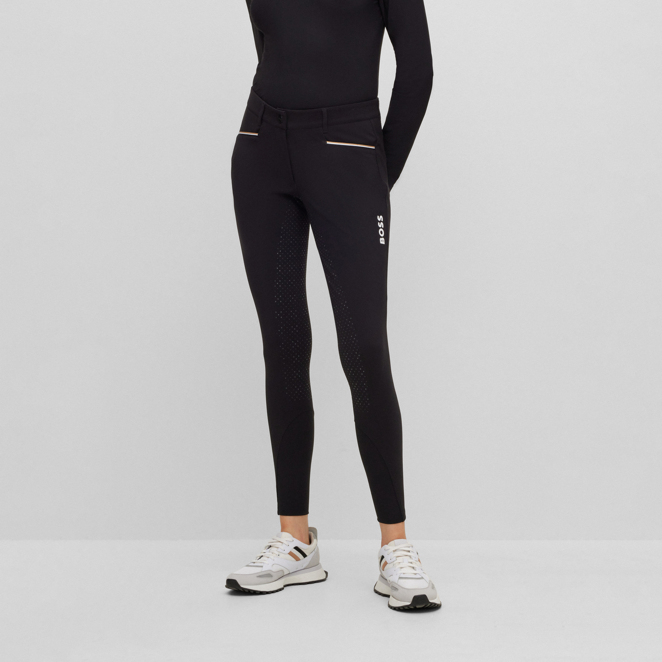 BOSS Equestrian Full Grip Breeches Heather - Image 9