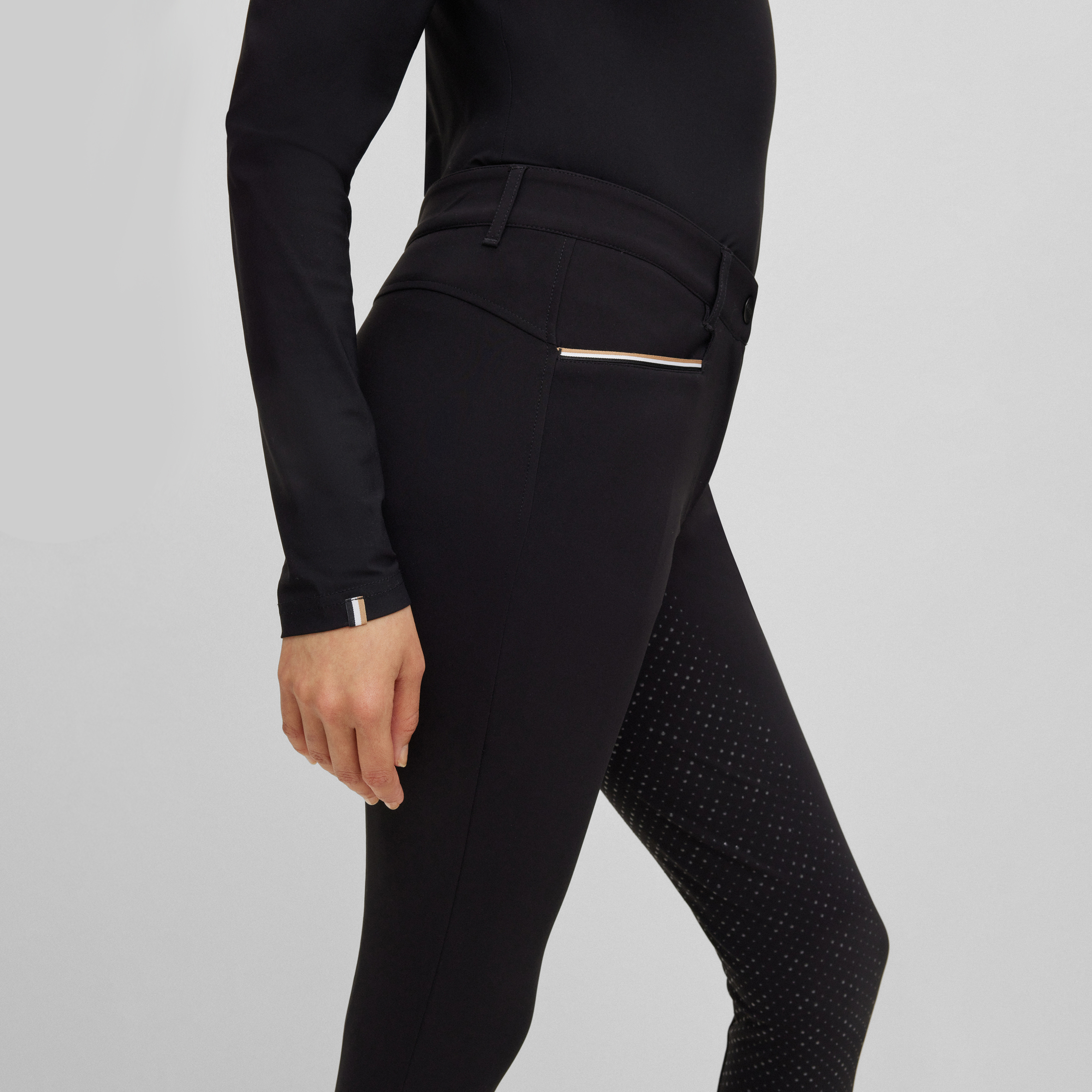 BOSS Equestrian Full Grip Breeches Heather - Image 11