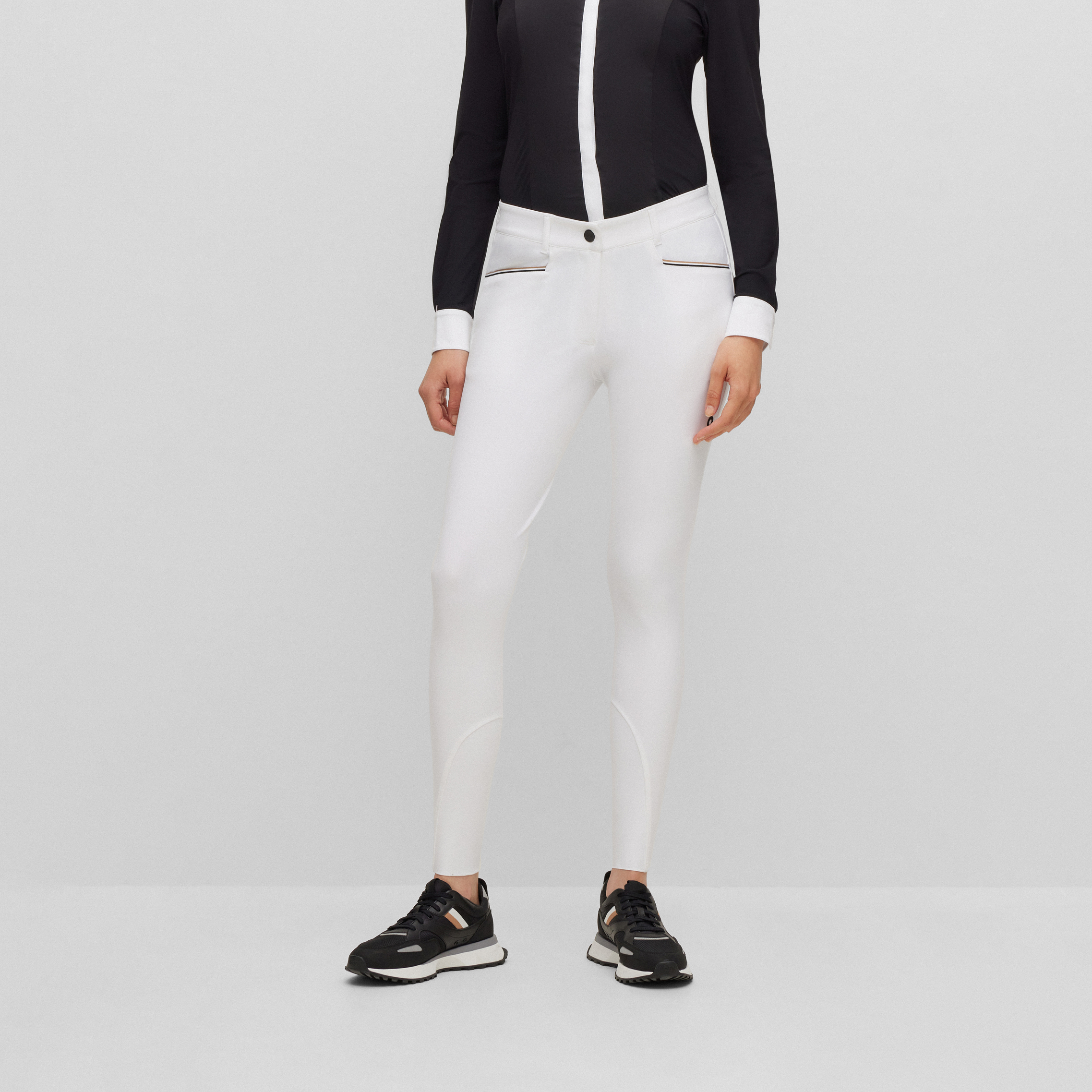 BOSS Equestrian Full Grip Breeches Heather - Image 3