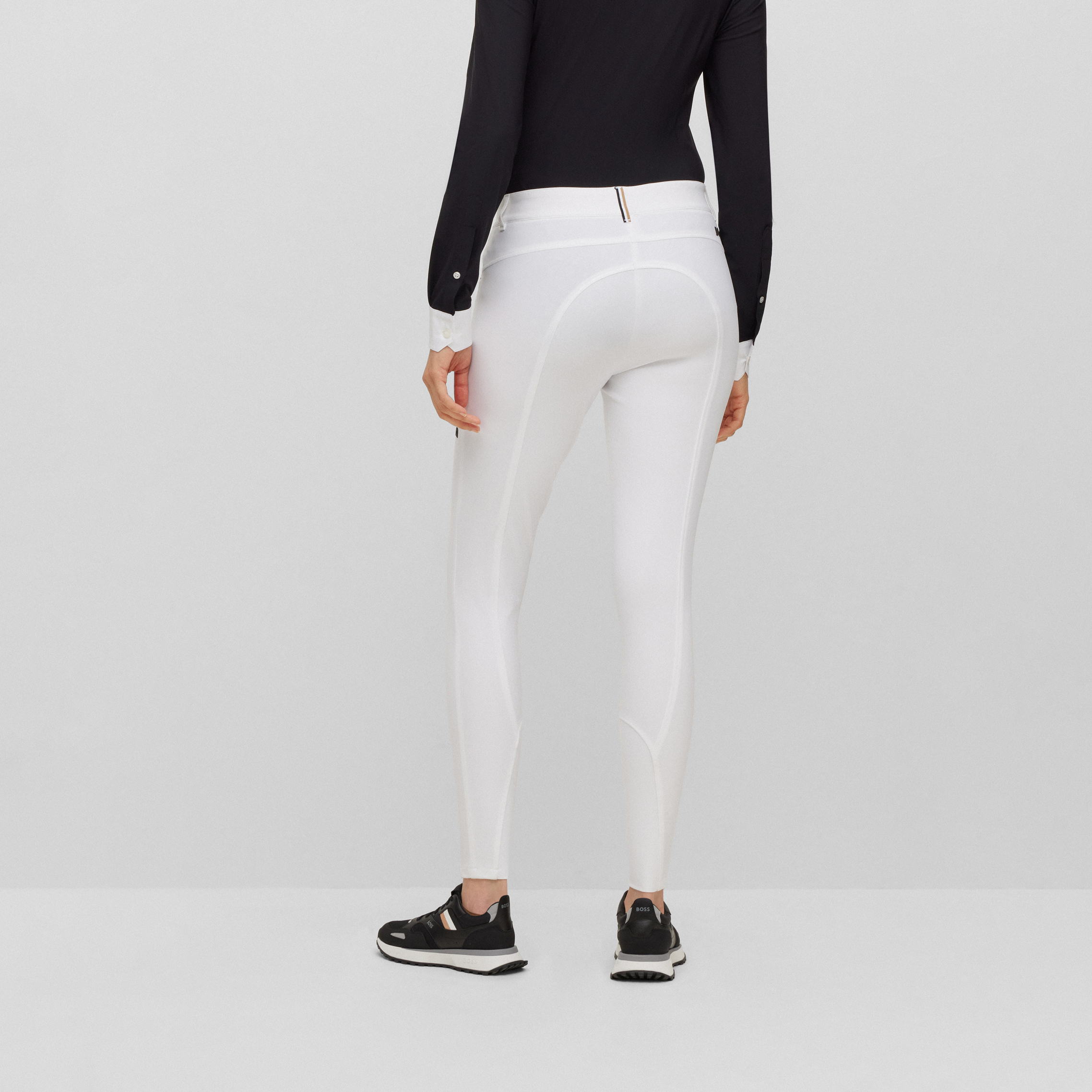BOSS Equestrian Full Grip Breeches Heather - Image 4
