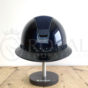 Samshield 2.0 Miss Shield Glossy Helmet - Alcantara Top - Comet Lite Frontal Band - 300 Swarovski Matte Trim & Blazon