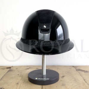 Samshield 2.0 Miss Shield Glossy Helmet - Alcantara Top - Crystal Fabric Frontal Band + Blazon