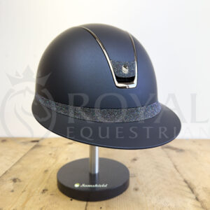 Samshield 2.0 Miss Shield Shadowmatt Helmet - Crystal Fabric Paradise Shine Frontal Band & Blazon