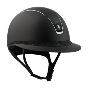 Samshield 2.0 Miss Shield Shadowmatt Helmet - Crystal Fabric Black Frontal Band & Blazon