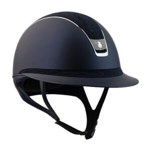 Samshield 2.0 Miss Shield Shadowmatt Helmet - Flower Embroidery - Crystal Blazon