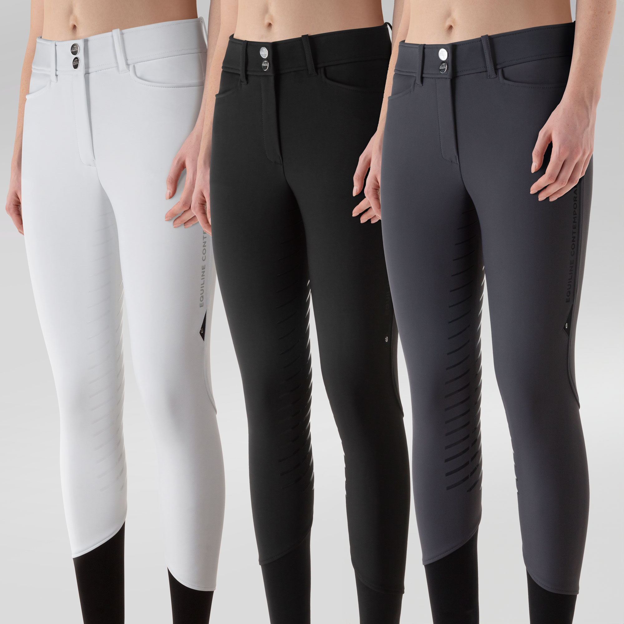 Equiline Womens High Waist Full Grip Winter Breeches CoriaFH - IT46/UK14