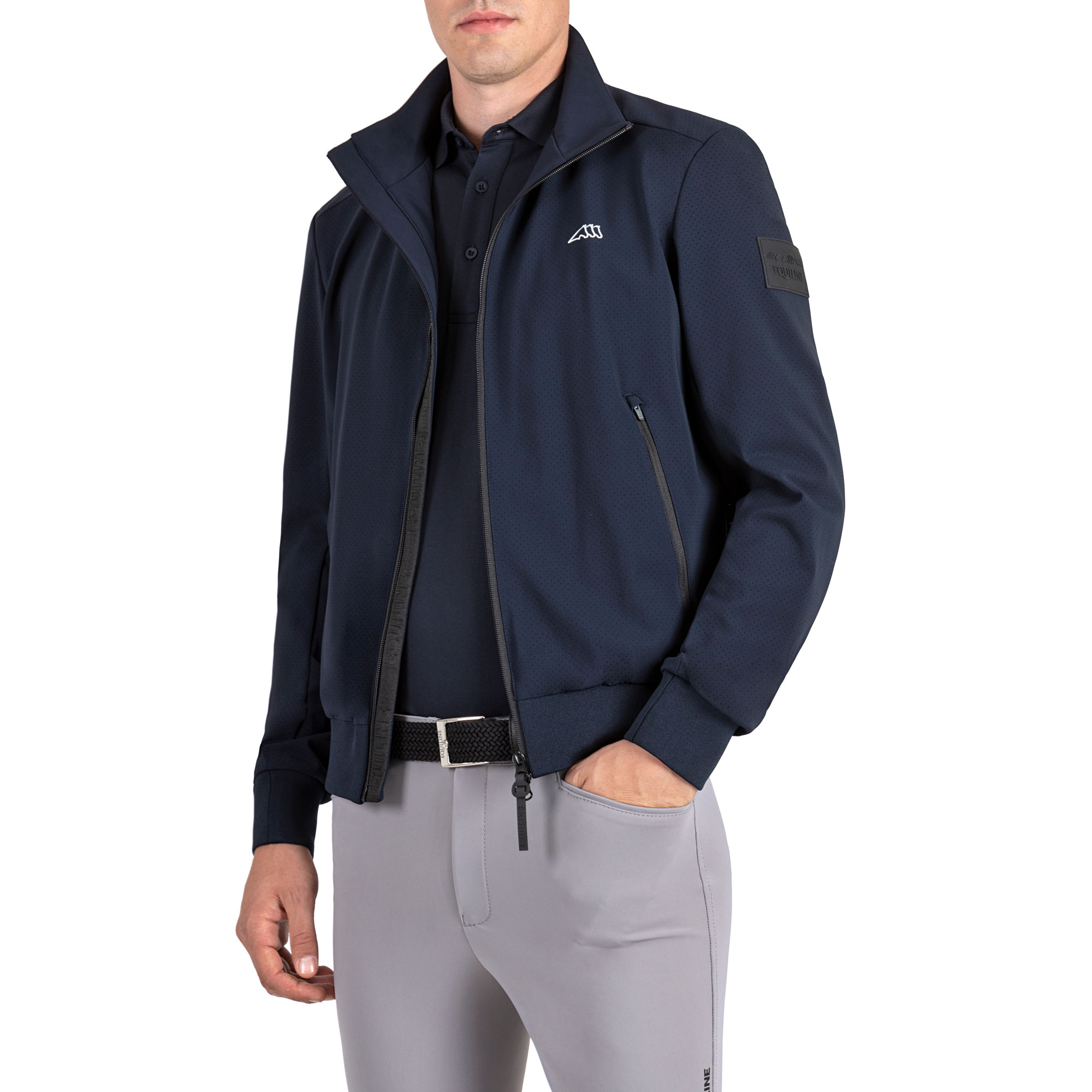 Equiline Mens Micro Perforated Bomber Jacket Cussiec - X Large