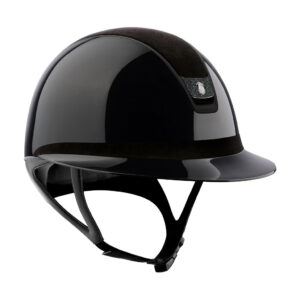 Samshield 2.0 Miss Shield Glossy Helmet - Alcantara - Matte Trim - Crystal Fabric Blazon