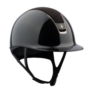 Samshield 2.0 Shadowglossy Helmet - Alcantara Top - Crystal Fabric Blazon