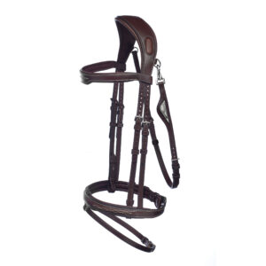 Equiline Anatomic Jumping Flash Bridle with Stitch Detailing