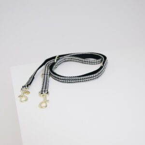 Kentucky Dog Lead Pied-de-Poule - Black 2m