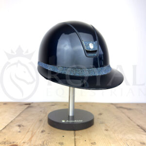 Samshield 2.0 Miss Shield Glossy Helmet - Crystal Fabric Frontal Band & Blazon - Matte 5 Swarovski