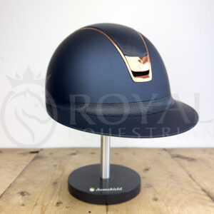 Samshield 2.0 Miss Shield Shadowmatt Helmet - Shimmer Leather - Rose Gold Trim & Blazon