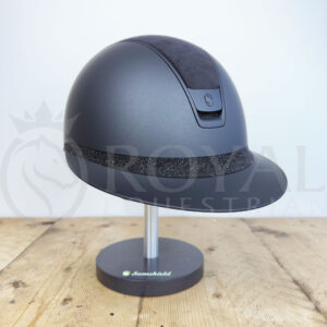 Samshield 2.0 Miss Shield Shadowmatt Helmet - Alcantara Top - Crystal Fabric Frontal Band