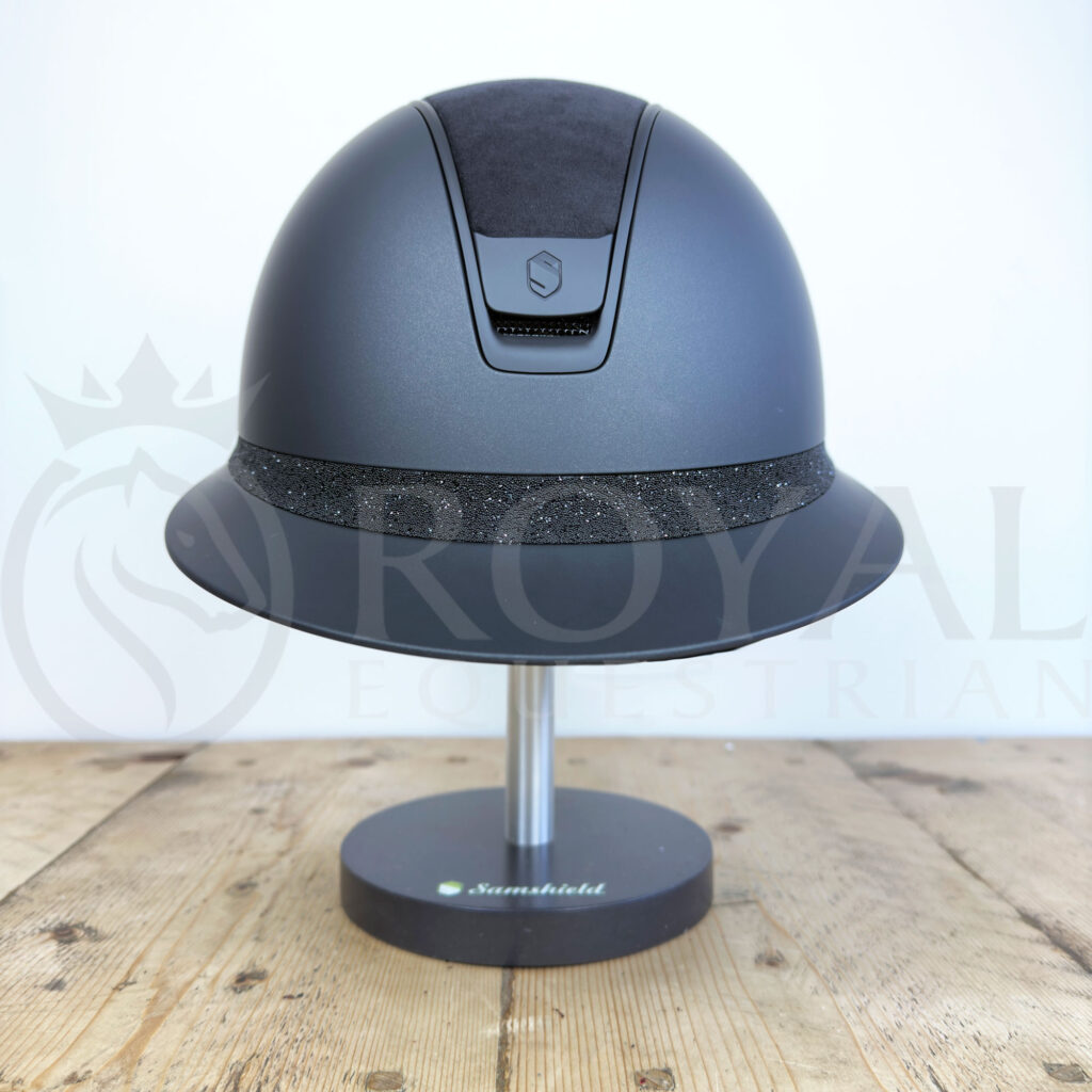 Samshield 2.0 Miss Shield Shadowmatt Helmet - Alcantara Top - Crystal
