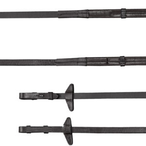 Equiline 4/8" Rubber Reins with Leather Stoppers