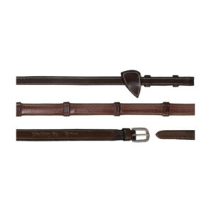 Dy'on Working Collection 1/2" Rubber Reins with 7 Leather Loops