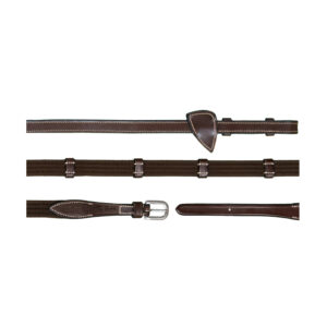 Dy'on Working Collection 5/8" Web Reins with 9 Leather Loops