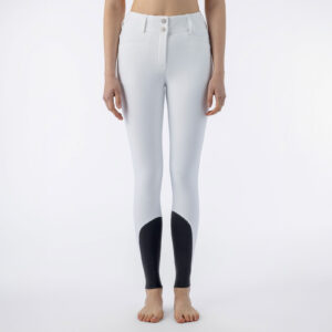 Equiline Womens High Waisted Full Grip Breeches Crystalef - White, IT38 - UK6