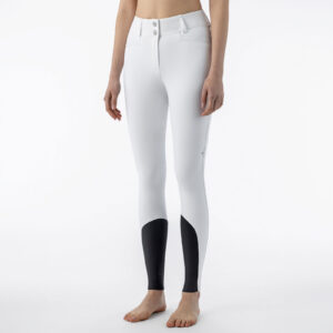 Equiline Womens High Waisted Knee Grip Breeches Crystalek - White, IT38 - UK6