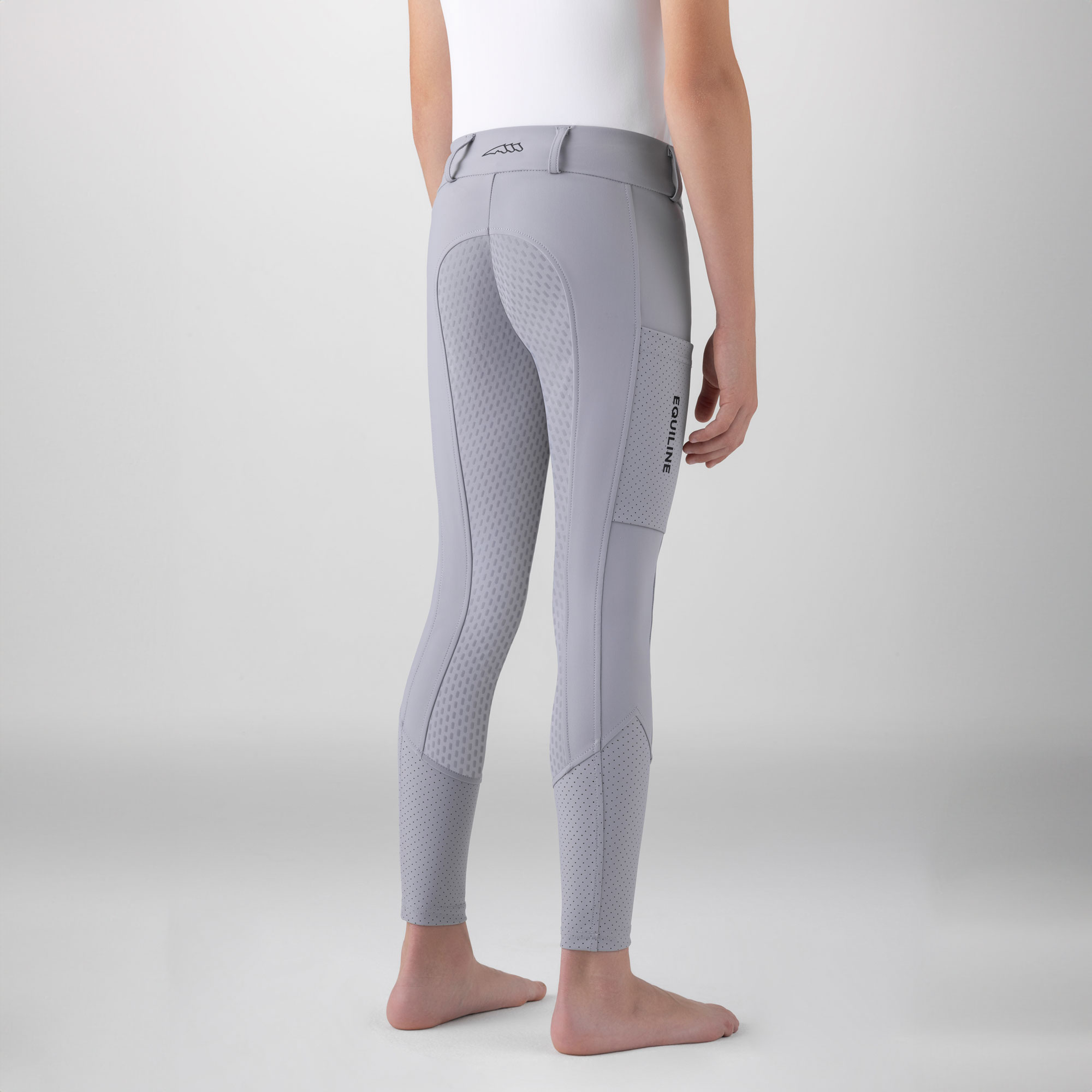 Equiline Junior Girls Full Grip Leggings Gingef - Image 3