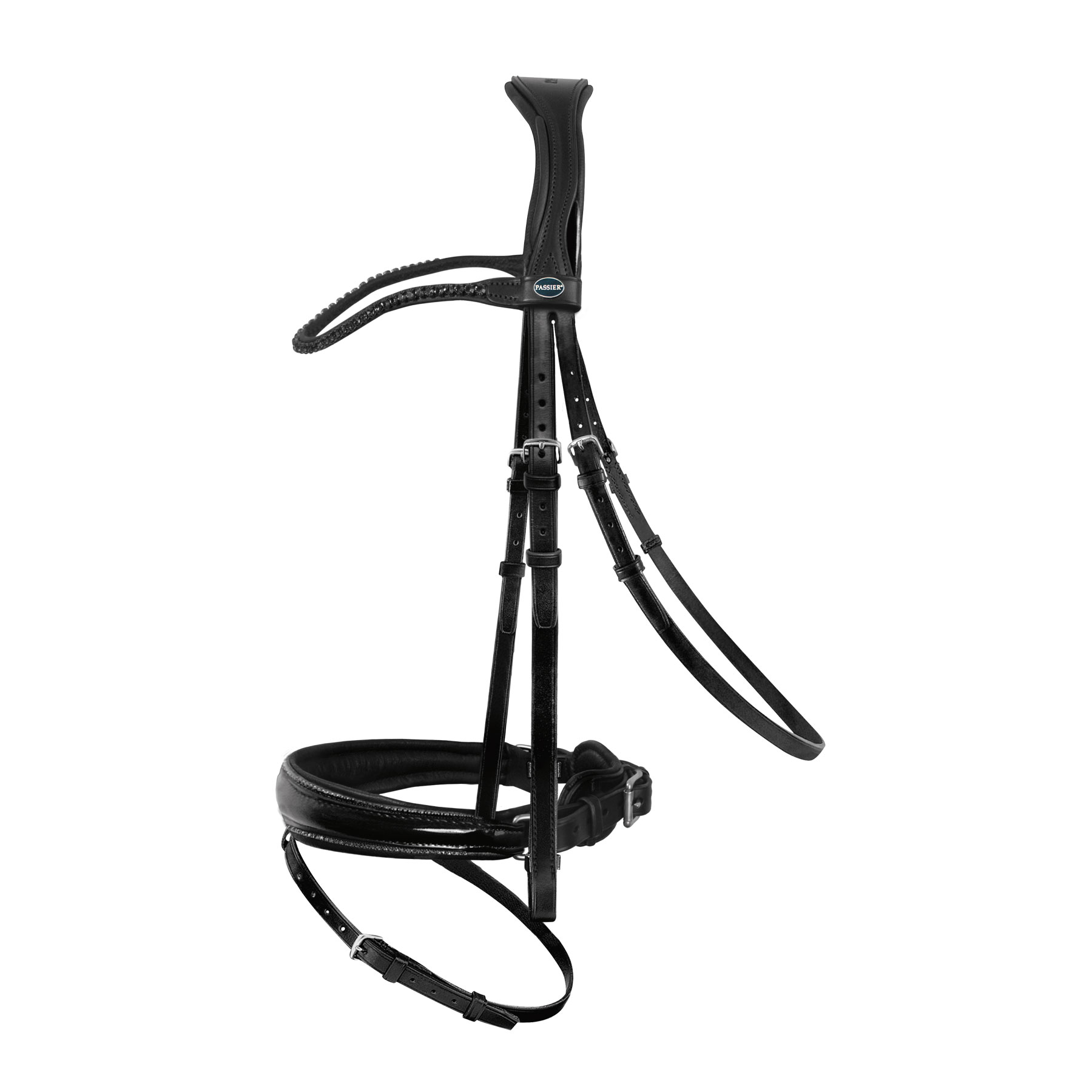 Passier Shadow Snaffle Bridle with Rubber Reins - Image 2