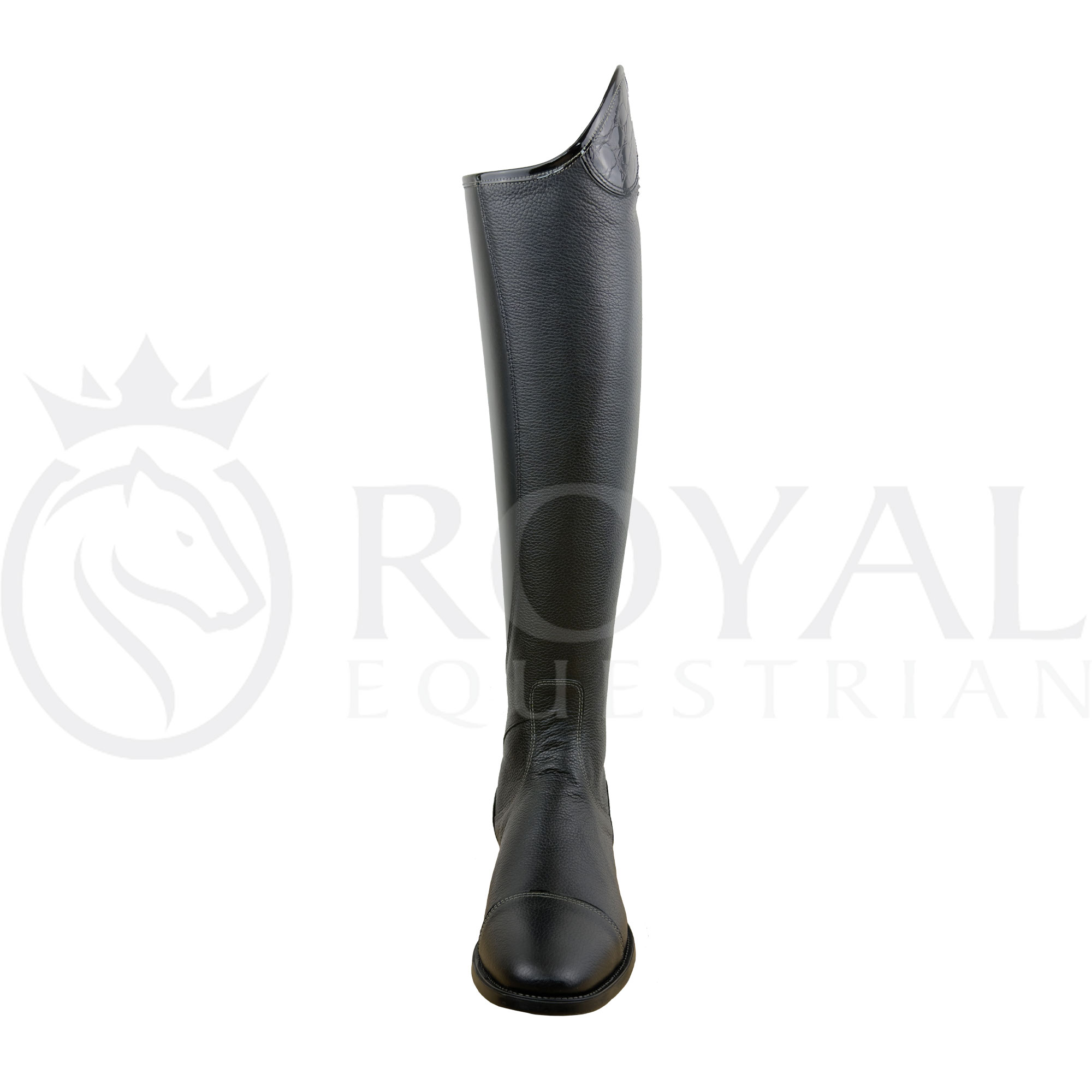 De Niro Salentino Quick Black Riding Boots - Lucidi Black Top - Image 2