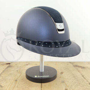 Samshield 2.0 Miss Shield Shadowmatt Helmet - Alcantara Top - Crystal Comet Light Frontal Band