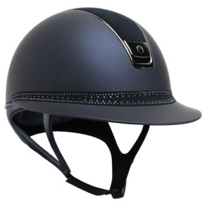 Samshield 2.0 Miss Shield Shadowmatt Helmet - Alcantara Top - Crystal Tiara Frontal Band