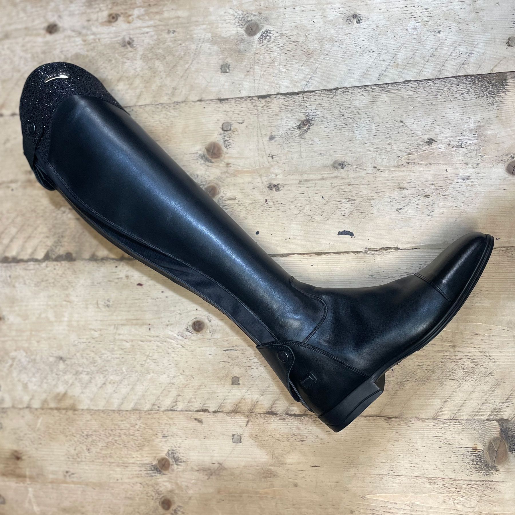 Parlanti Denver Swarovski Carpet (Thick) Riding Boots - Black - Image 2