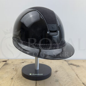 Samshield 2.0 Miss Shield Glossy Helmet - Alcantara Top - Tiara Frontal Band - Matte 300 Swarovski