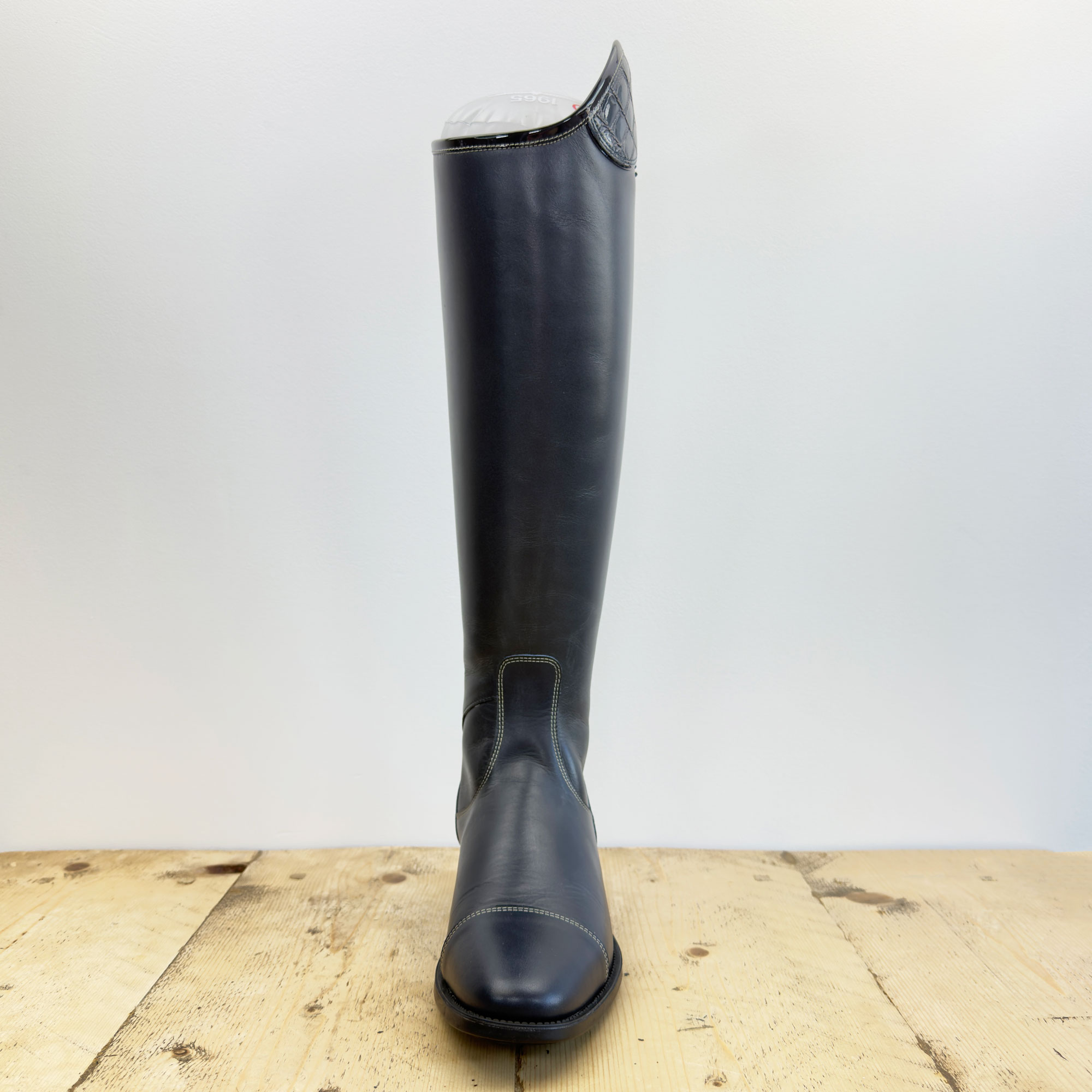 De Niro Salentino Smooth Blue Riding Boots - Lucidi Avio Top - Image 3