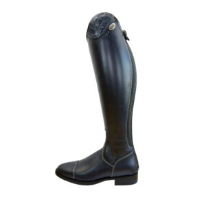 De Niro Salentino Smooth Blue Riding Boots - Lucidi Avio Top