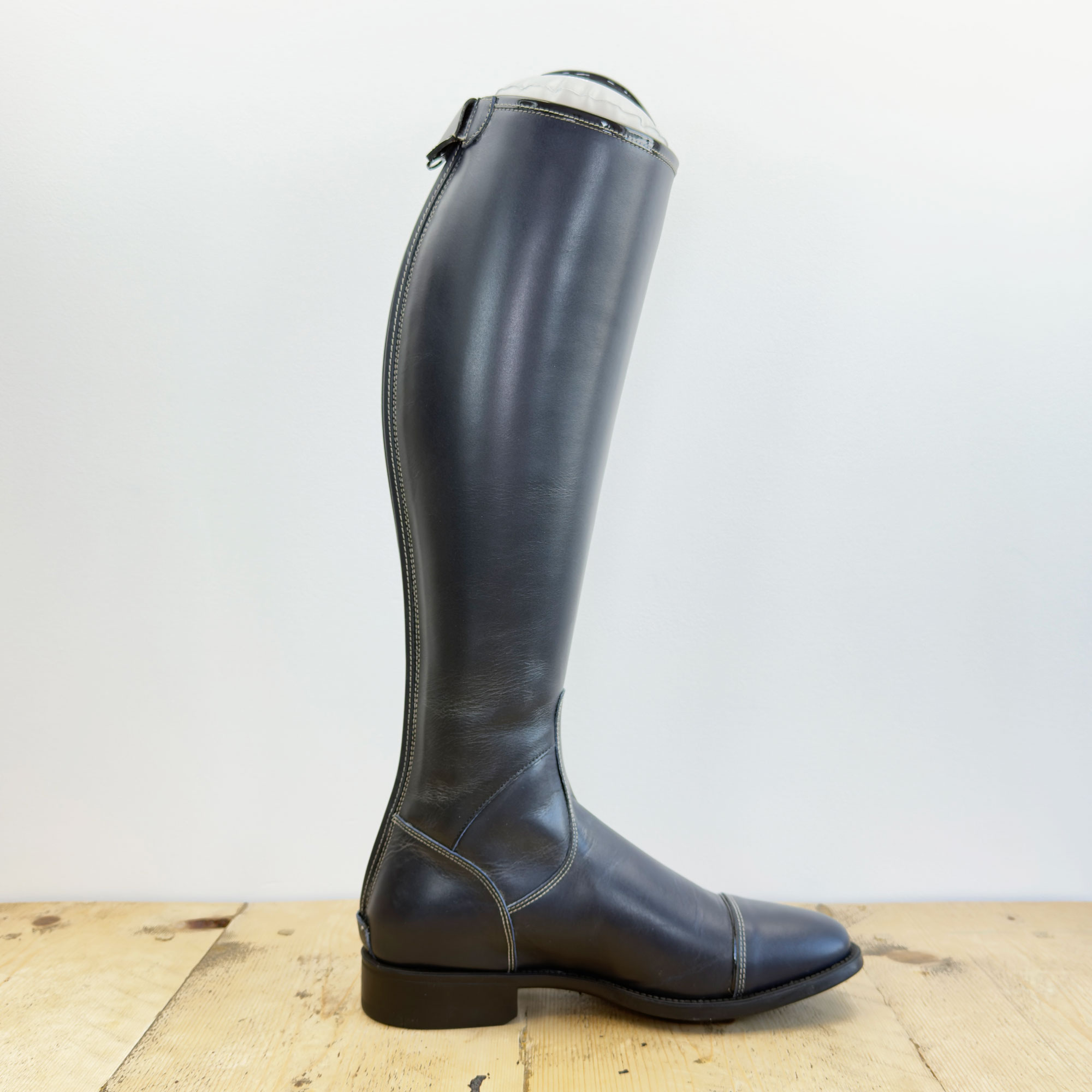 De Niro Salentino Smooth Blue Riding Boots - Lucidi Avio Top - Image 4