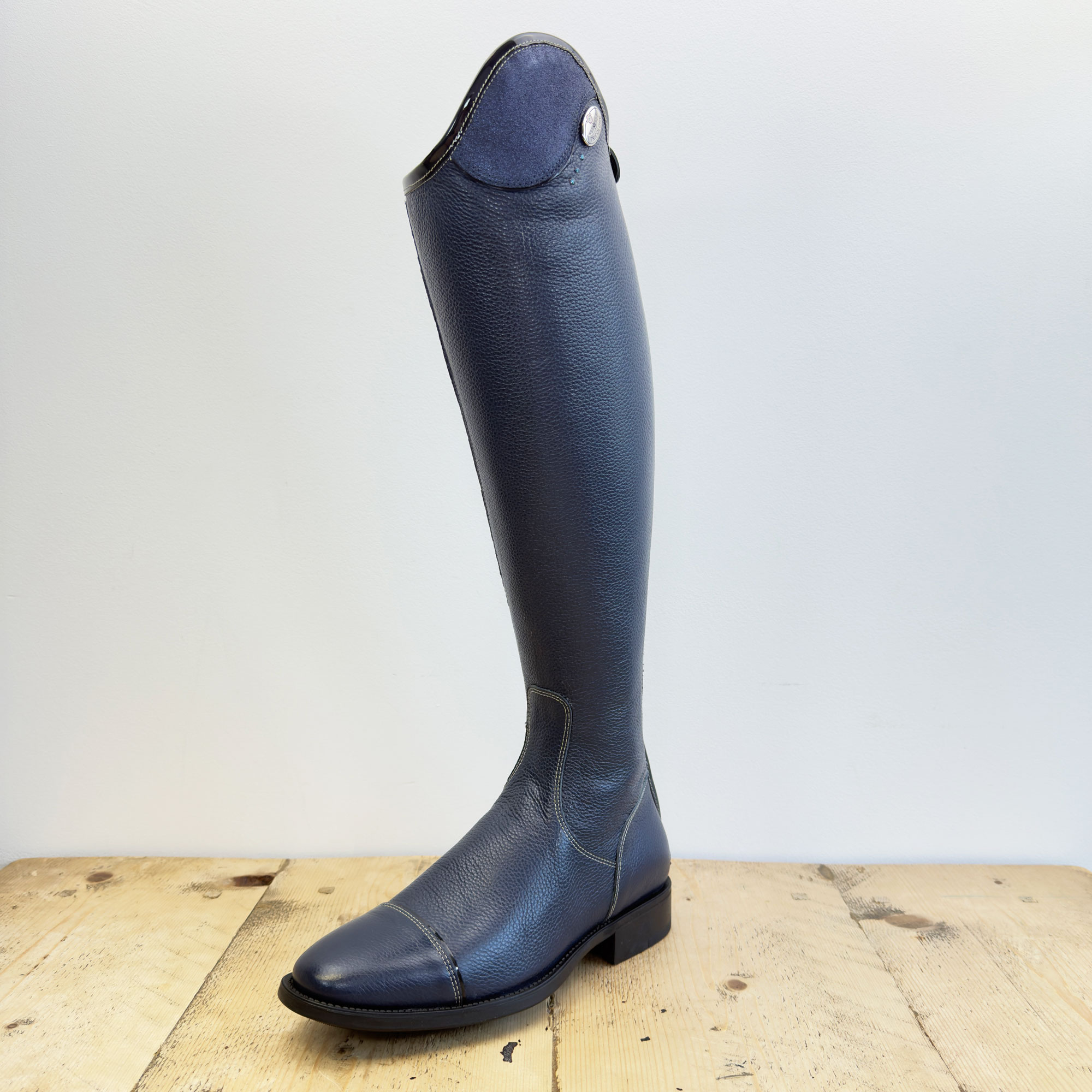 De Niro Salentino Quick Blue Riding Boots - Glitter Blue Top - Image 2