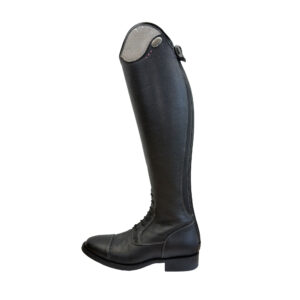 De Niro Salentino Quick Black Riding Boots - Regal Pink Top