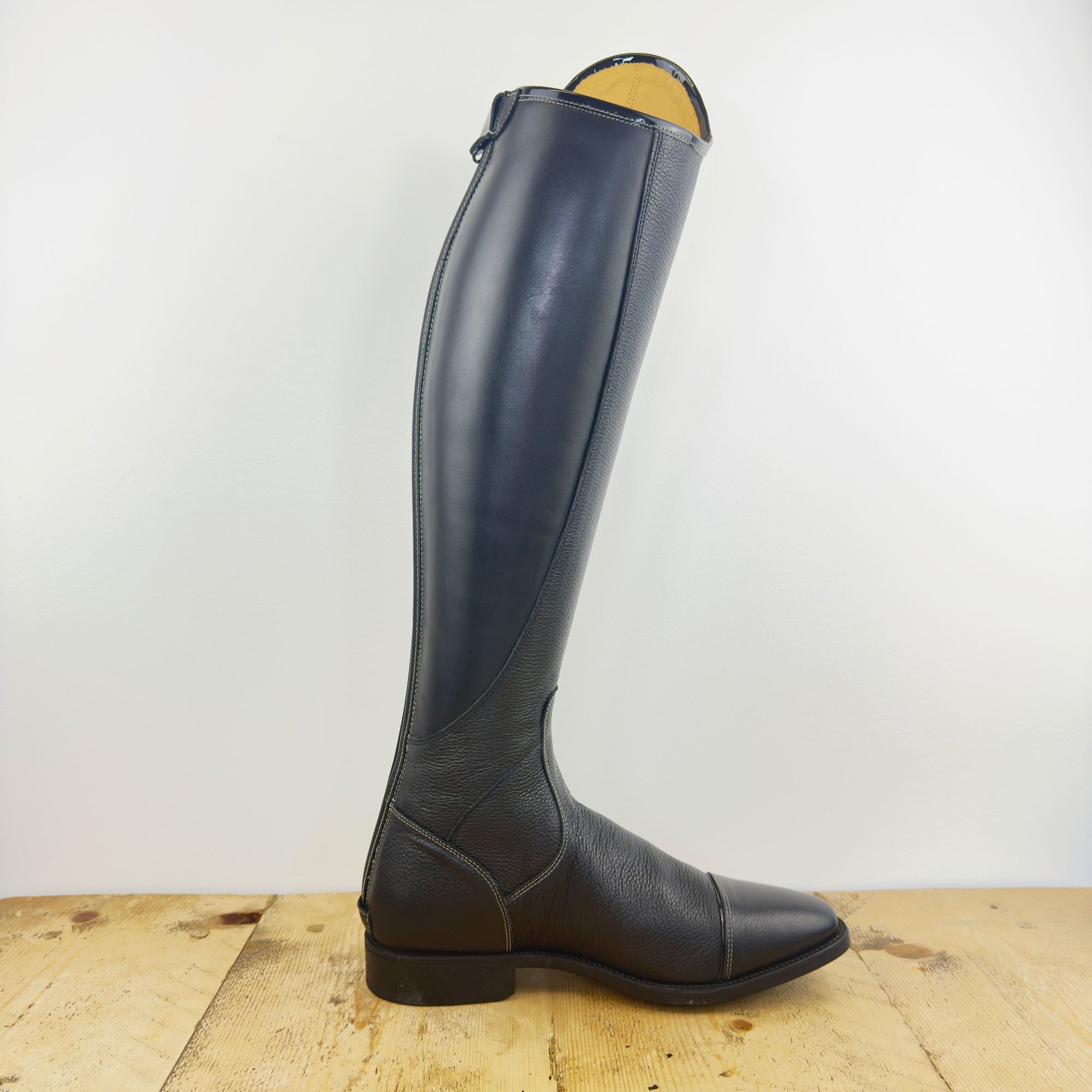 De Niro Salentino Quick Black Riding Boots - Regal Silver Top - Image 6