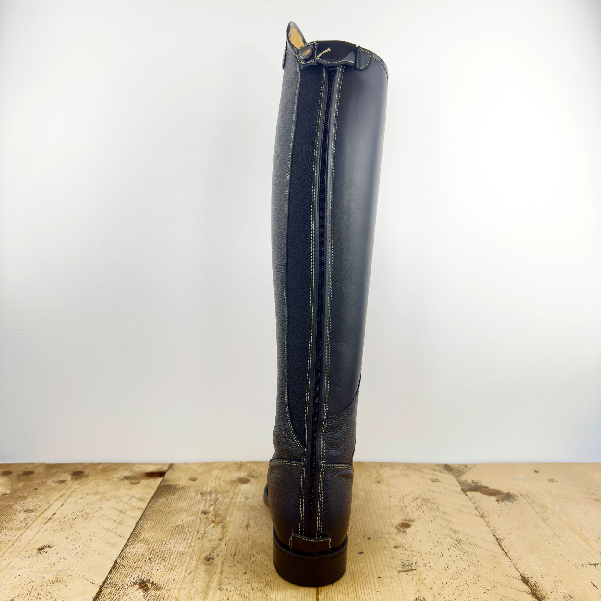 De Niro Salentino Quick Black Riding Boots - Regal Silver Top - Image 5