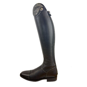 De Niro Salentino Quick Black Riding Boots - Regal Silver Top