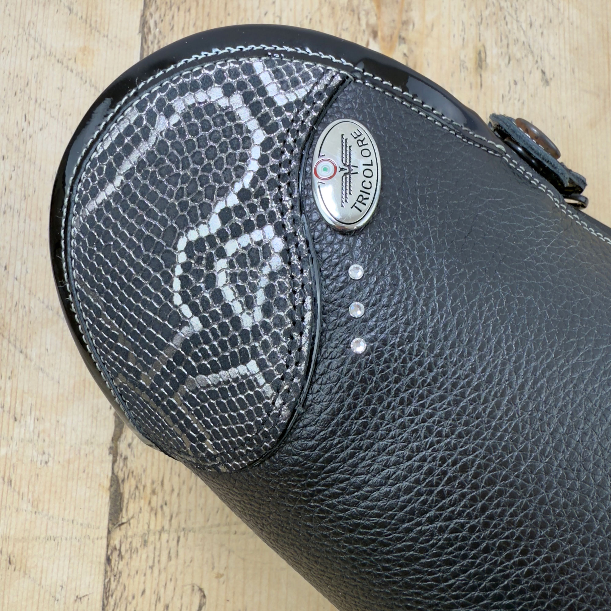 De Niro Salentino Quick Black Riding Boots - Regal Silver Top - Image 7