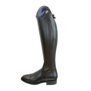 De Niro Salentino Smooth Black Riding Boots - Ice Notte Top
