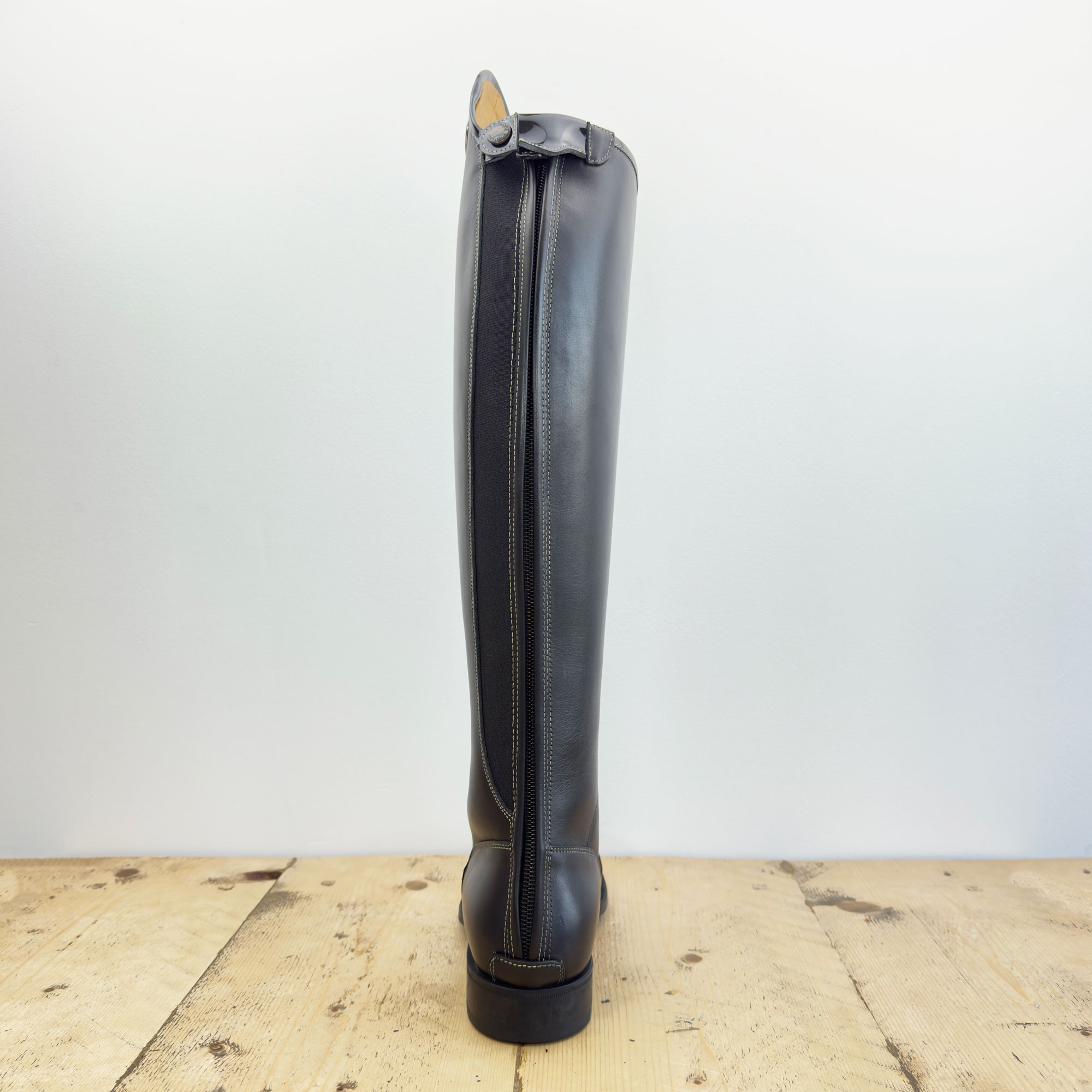 De Niro Salentino Smooth Black Riding Boots - Ice Notte Top - Image 5