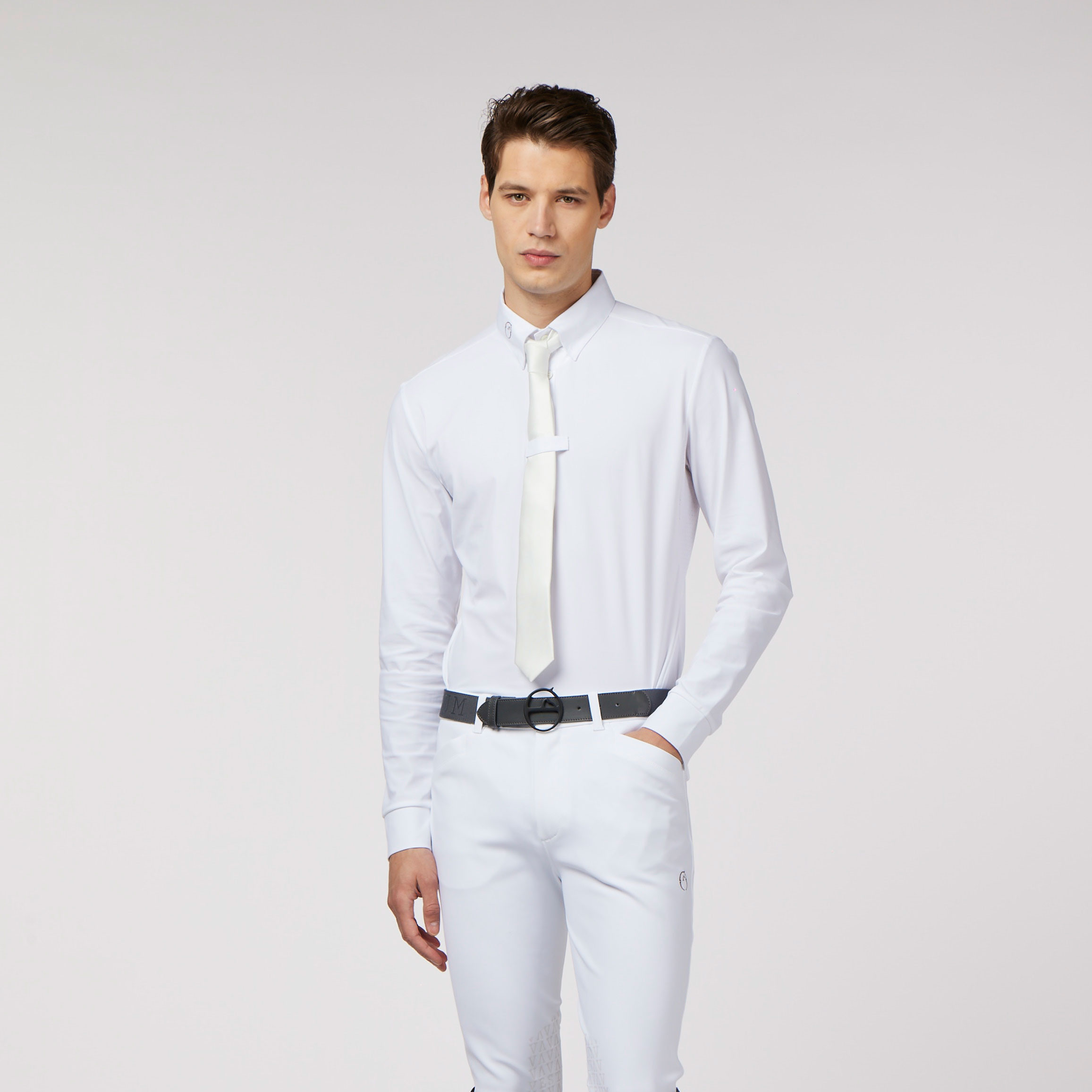 Vestrum Mens Long Sleeved Competition Shirt Tenno - White