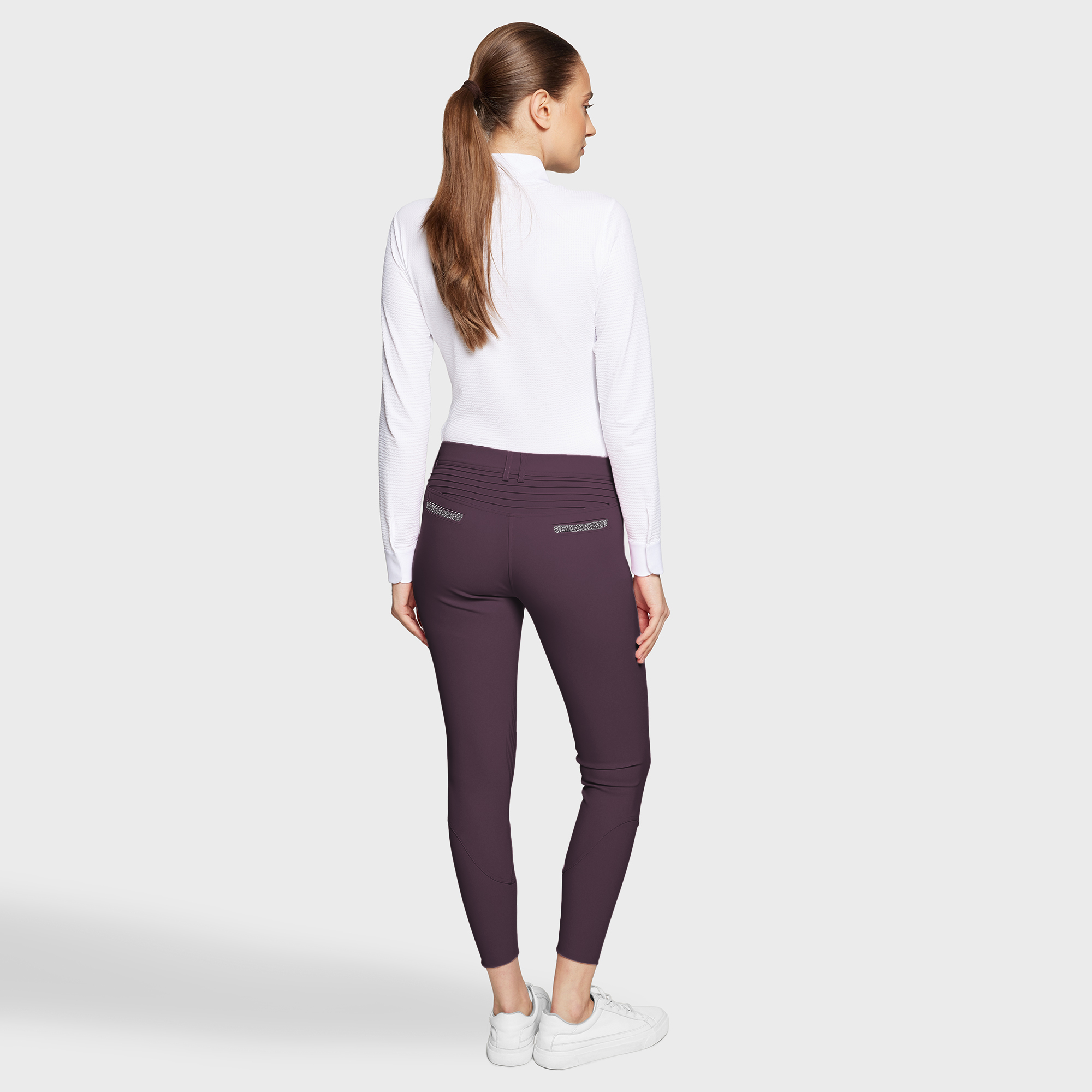 Samshield Womens Knee Grip Breeches Adele - Aubergine - Image 3